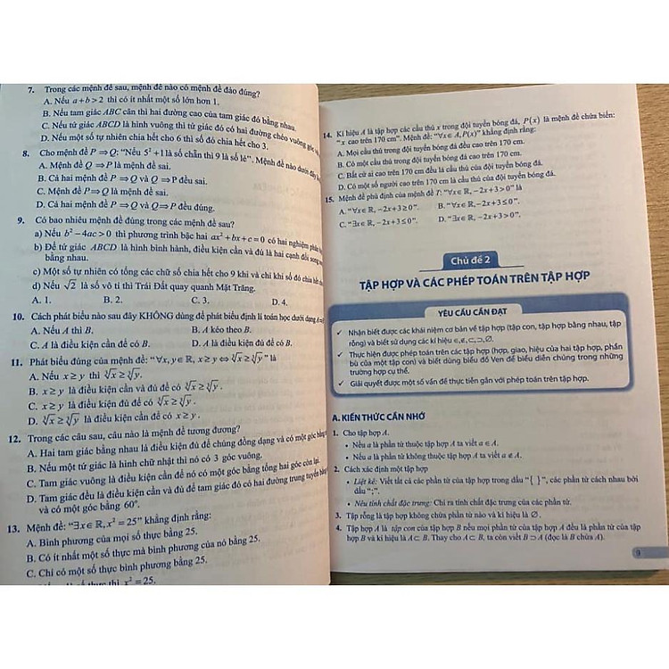 Bài Tập và Kiểm Tra và Đánh Giá Toán 10 - Tập 1 (Theo Chương Trình Giáo Dục Phổ Thông 2018) - Ảnh 6