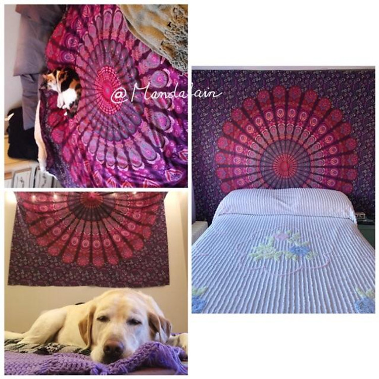 Khăn Mandala Ấn Độ 2m1 x 2m4