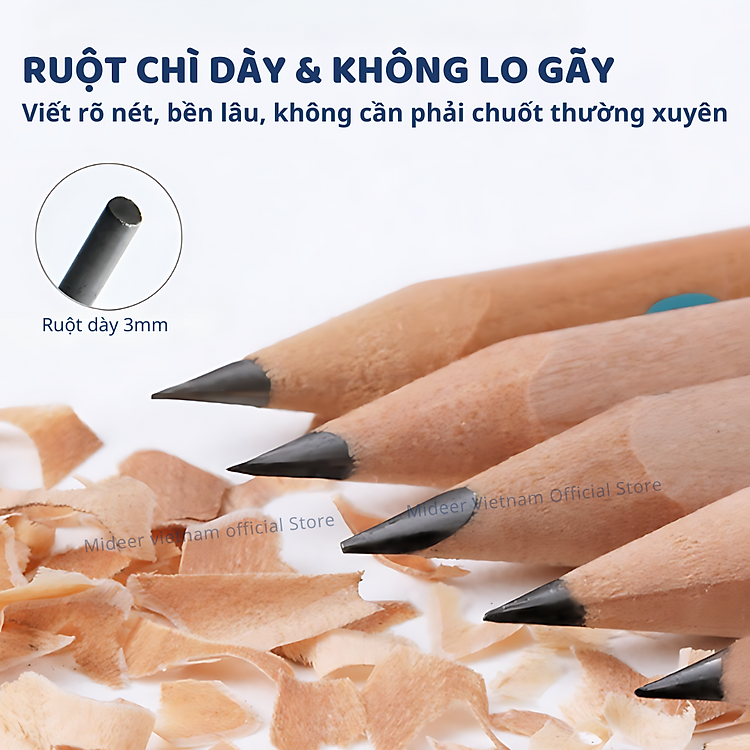 Bút Chì Mideer 2B 4B 6B (Cạnh tam giác) - Ảnh 7