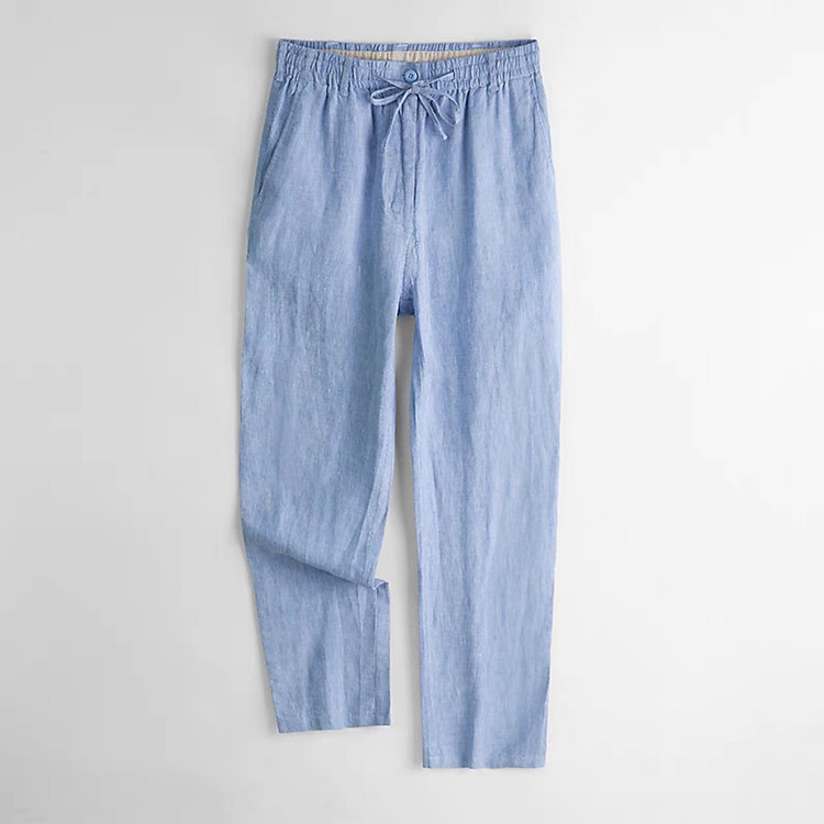 Quần dài nam, quần công sở được may từ chất liệu LINEN cao cấp, không ngứa ngáy, khuy khóa kết hợp dây rút cực kì dễ mặc Qd11