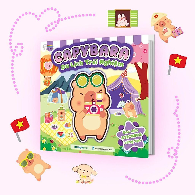 Tranh Đồ Chơi Bóc Dán Sticker Capybara Cho Bé - Ảnh 2