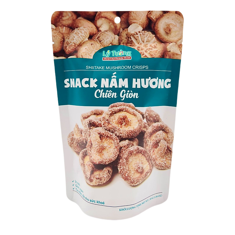 Snack Nấm Hương Chiên Giòn Lý Tưởng 30g, Sản Phẩm Đạt Chứng Nhận OCOP 4 Sao Của Thành Phố Hà Nội