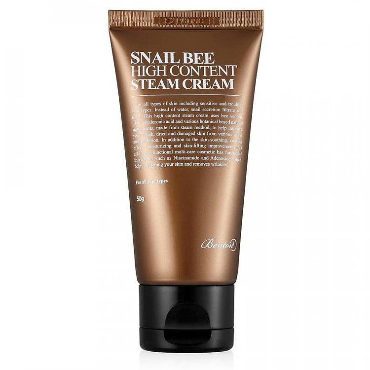 Kem dưỡng da hỗ trợ trị mụn Benton Snail Bee High Content Steam Cream (50g)