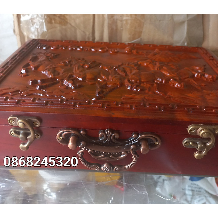 Mua Quân cờ tướng gỗ trắc và hộp Chính hãng Giá tốt - Hình ảnh 3