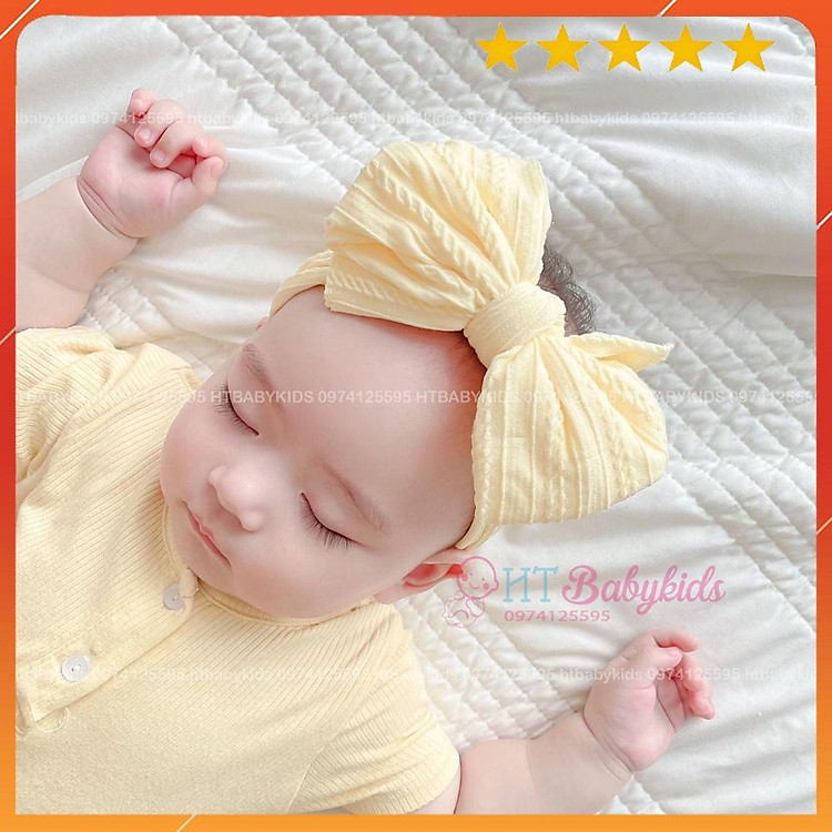 Băng Đô Nơ Len Đáng Yêu Cho Bé