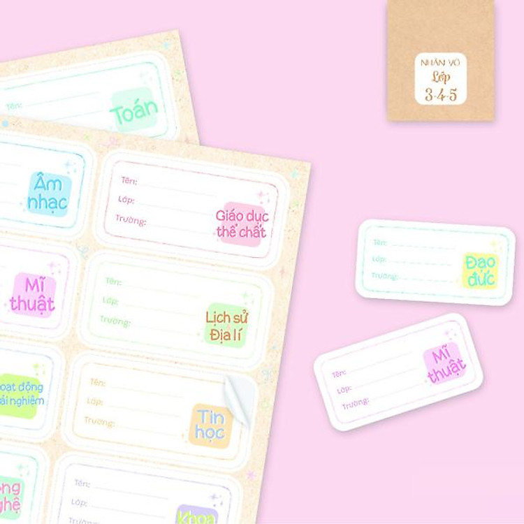 Nhãn Vở A Lớp 3-4-5 (20 chiếc)