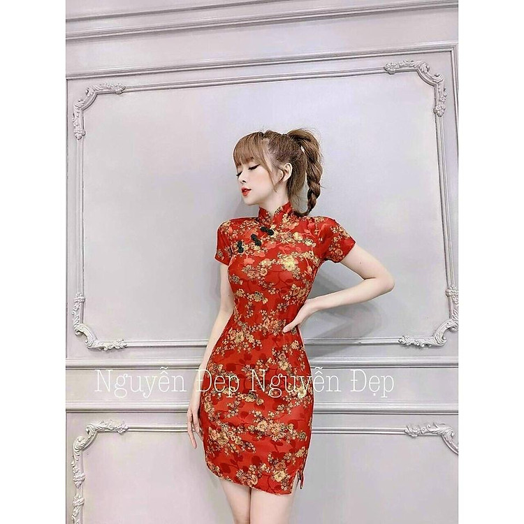 Đầm body nữ kiểu sườn xám cực xịn xò, sang chảnh thời trang nữ cho nàng đi tiệc hoặc dạo phố siêu xinh