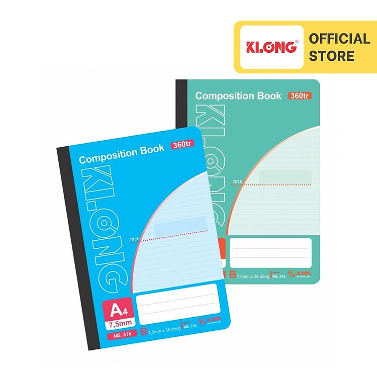 Sổ Kẻ Ngang Composition Book KLONG A4 (360 trang)