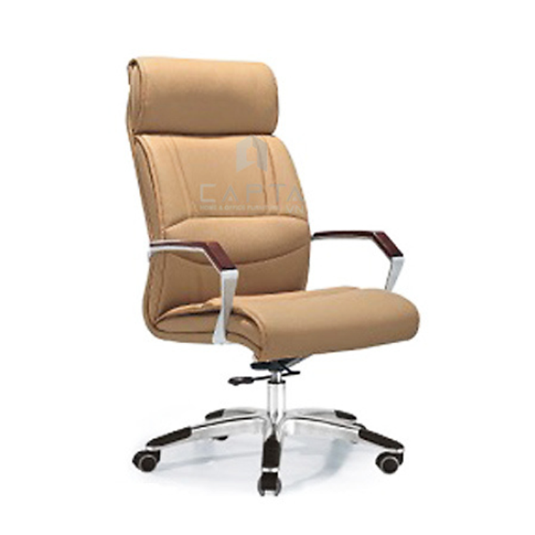 Ghế làm việc dành cho Giám đốc nệm dày màu đen CM4112-P1 Nội thất Capta