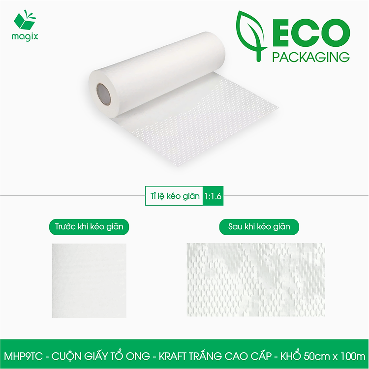 Cuộn Giấy Tổ Ong Chống Sốc MHP9TC (50cm x 100m) - Ảnh 5