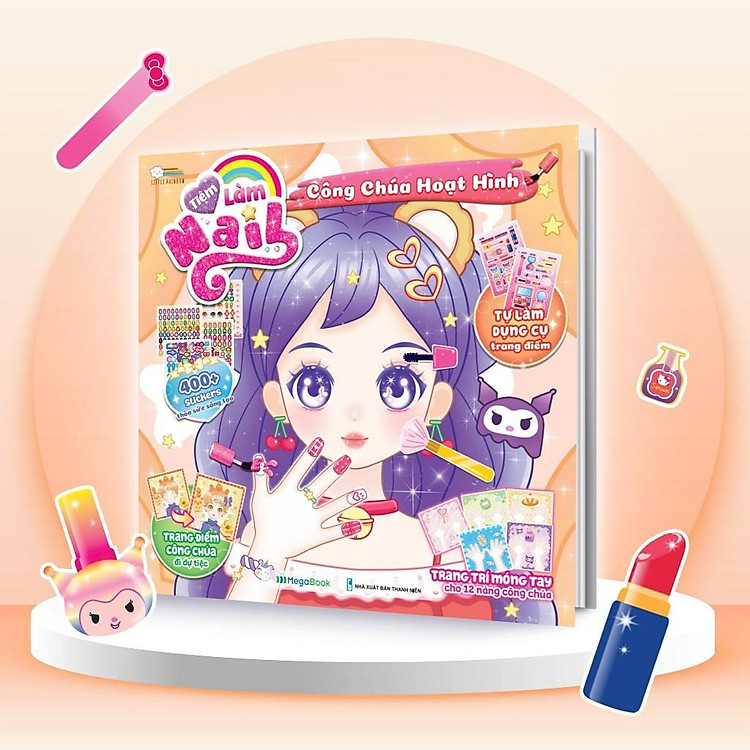 Tiệm làm Nail – Công chúa Hoạt Hình (400+ stickers dễ thương)