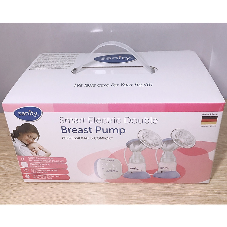Máy hút sữa điện đôi Sanity S6306 Thế hệ mới tặng kèm 60 túi trữ sữa sanity