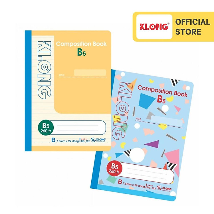 Sổ Kẻ Ngang Composition Book KLONG B5 (260 trang)