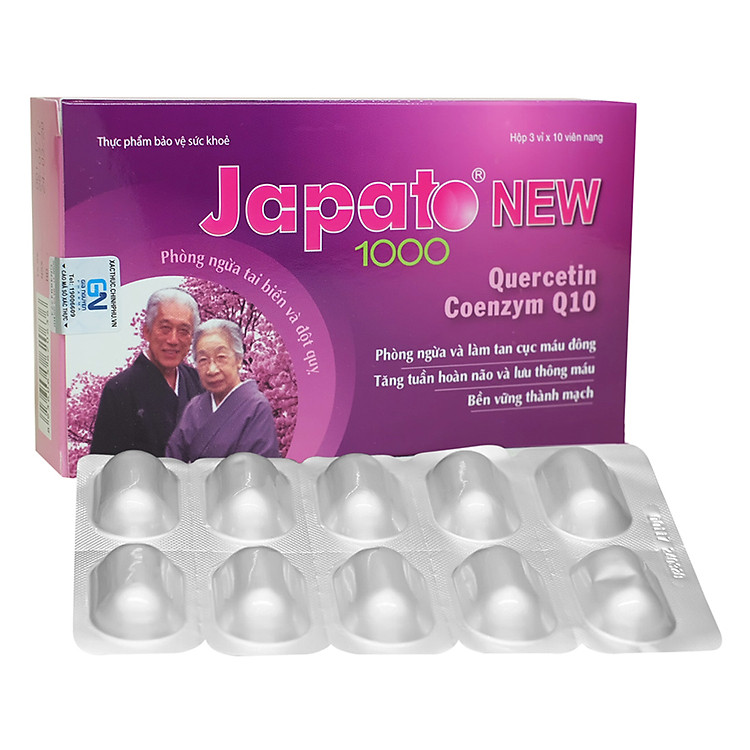 Thực Phẩm Chức Năng Bảo Vệ Sức Khỏe Việt Đức - Viên Uống Ngăn Ngừa Tai Biến Và Đột Quỵ Japato New J002 (30 Viên)