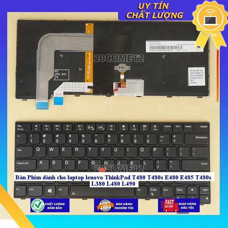 Bàn Phím dùng cho laptop lenovo ThinkPad T480 T480s E480 E485 T480s L380 L480 L490 - Hàng Nhập Khẩu New Seal