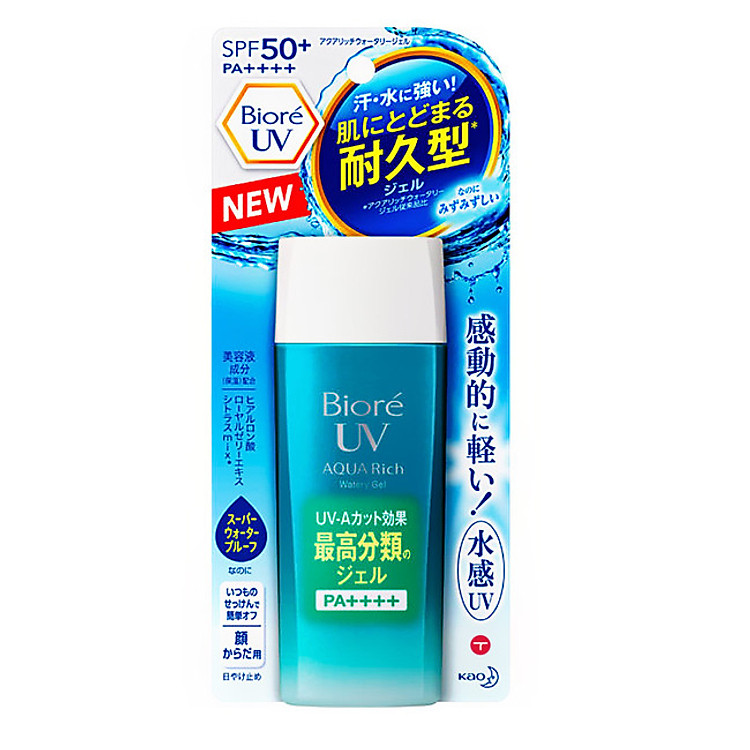 Gel chống nắng màng nước Biore UV Aqua Rich Water Gel SPF 50+/PA++++ tuýp 90ml