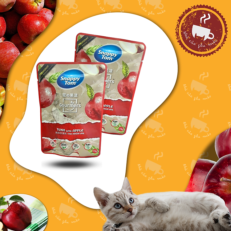 PATE SNAPPY TOM MIX TRÁI CÂY CHO MÈO MỌI LỨA TUỔI (RẤT LÀ NGON)