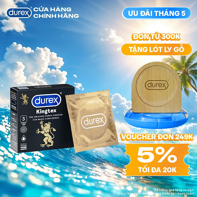 Bao cao su Durex Kingtex 3 bao