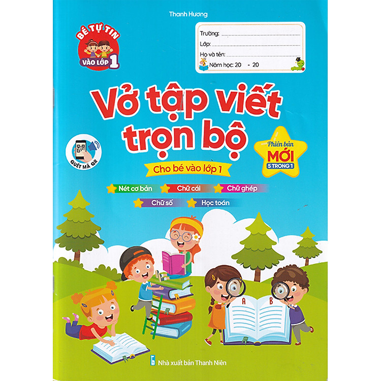 Vở Tập Viết Trọn Bộ Cho Bé Vào Lớp 1 (Phiên Bản Mới 5 Trong 1)