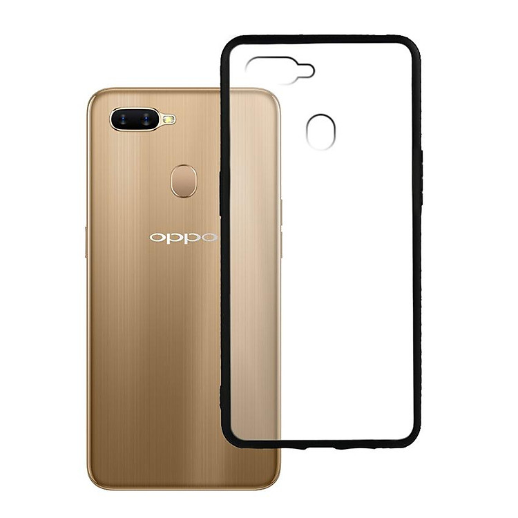 Ốp lưng Oppo A7 - Bề mặt nhám chống vân tay, lưng cứng, viền TPU dẻo - 02070 - Hàng Chính Hãng
