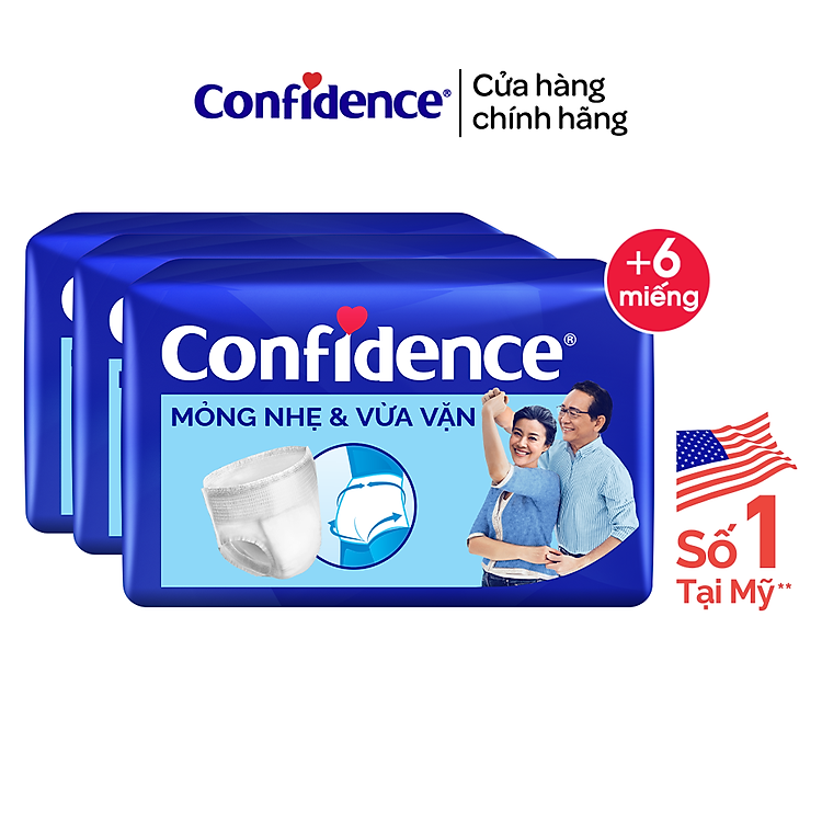 Thùng Tã quần người lớn Confidence Slim&Fit Chính hãng Ưu đãi - Hình ảnh 2