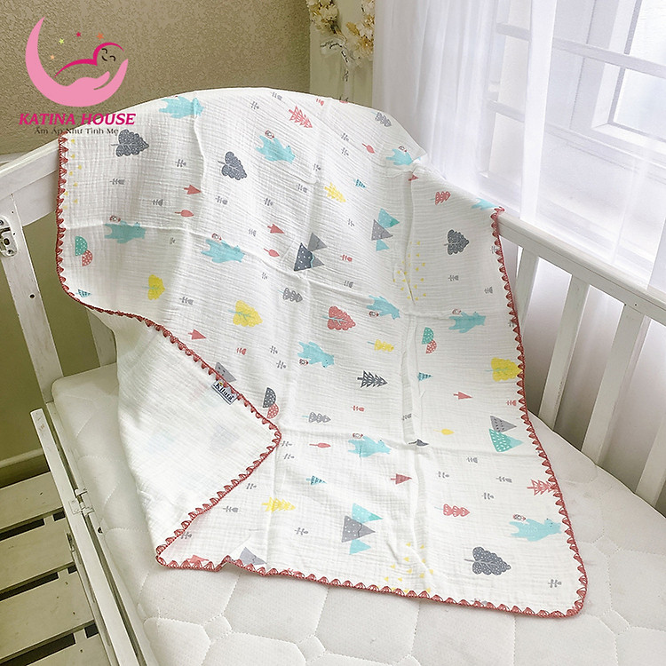 Khăn tắm cho bé cotton, KT90x100cm, siêu mềm mịn, thoáng khí, họa tiết siêu dễ thương