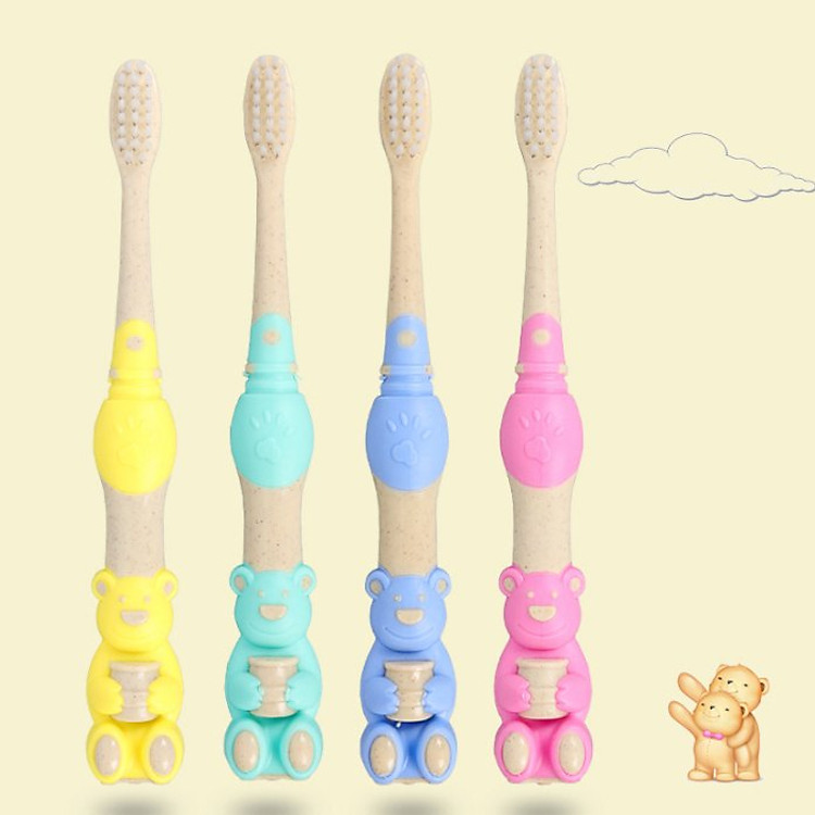 Bàn chải đánh răng cho bé từ 3Y- 6Y ( 1chiếc - màu ngẫu nhiên) - Tặng kèm 1 móc khóa Houston