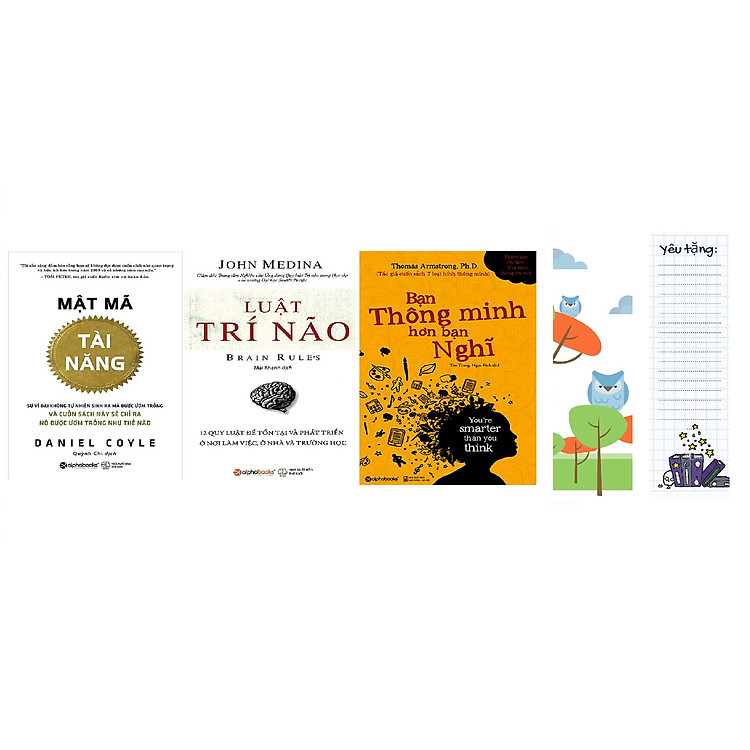 Combo Tìm Kiếm Và Phát Triển Tài Năng Của Bản Thân ( Mật Mã Tài Năng + Luật Trí Não + Bạn Thông Minh Hơn Bạn Nghĩ ) (Tặng Tickbook đặc biệt)
