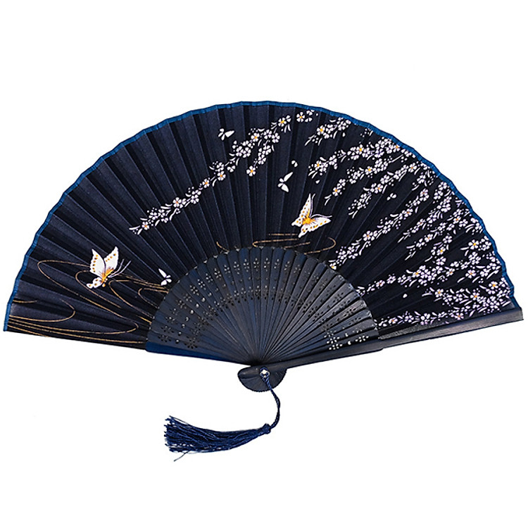 Quạt cổ trang dây tuyến hoa nhí