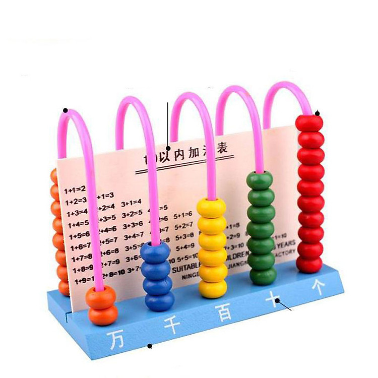 Bàn tính toán Mini YX02 5 cấp độ gỗ cho trẻ Đồ chơi giáo dục