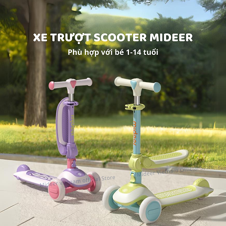 Scooter Mideer Cao Cấp Gấp Gọn Chính hãng Ưu đãi - Hình ảnh 4