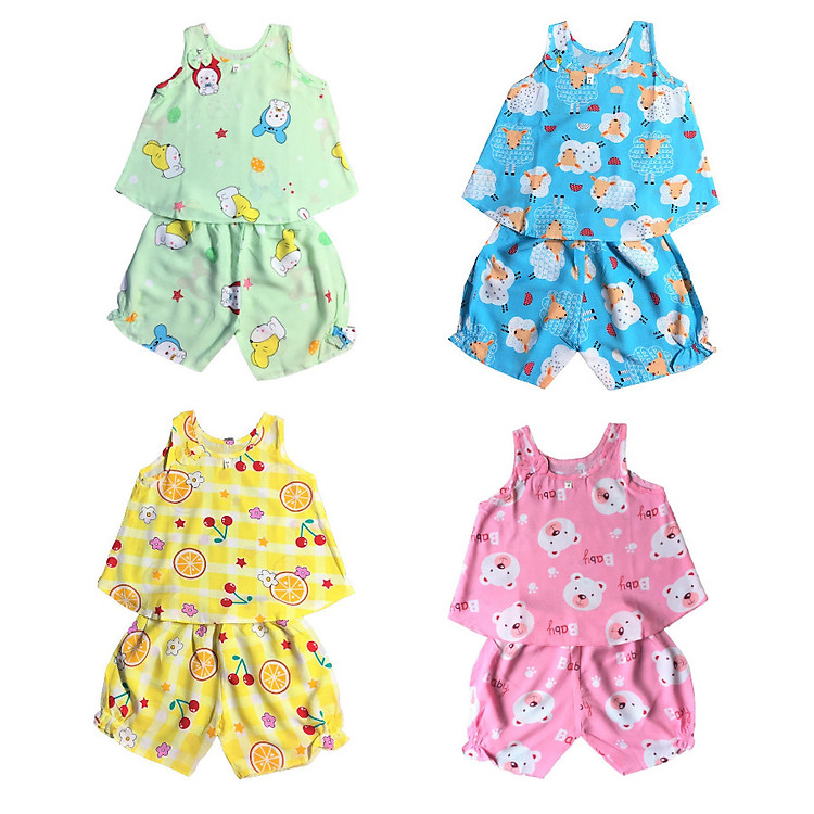 Combo 3 bộ Tole Lanh Bé Gái Sát Nách Xòe - Size 1-10 cho bé 5-30kg- Chất vải tole lanh 2 da loại 1