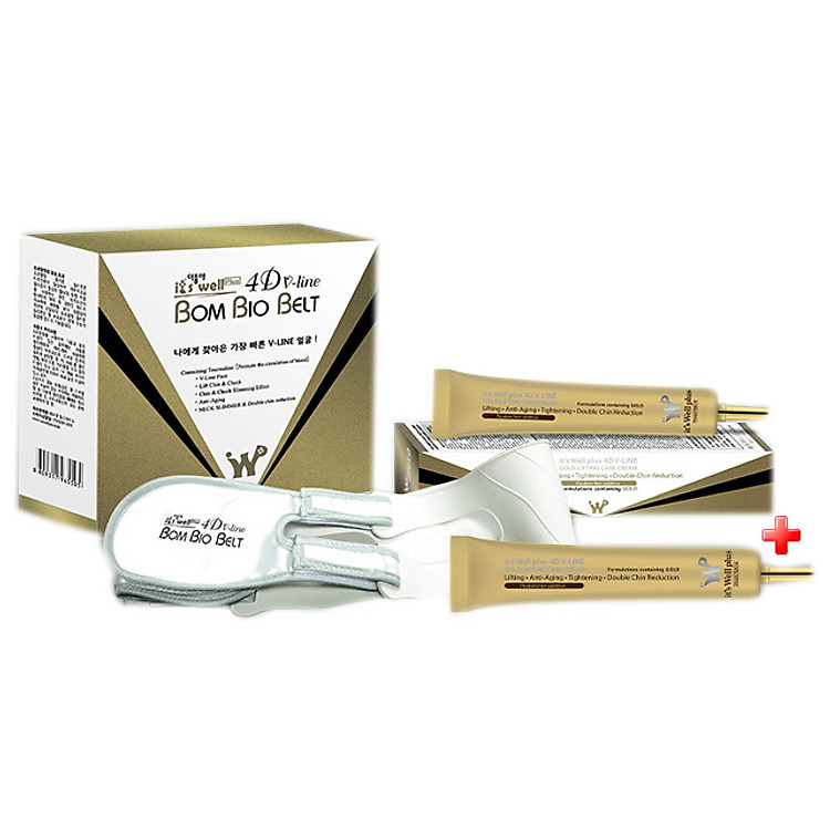 Bộ Sản Phẩm Định Hình Mặt Chữ V Bom Bio Gold Belt it's Well Plus