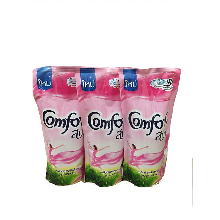 Combo 3 túi Nước Xả Vải Comfort Thái Lan 500ml ( màu hồng)