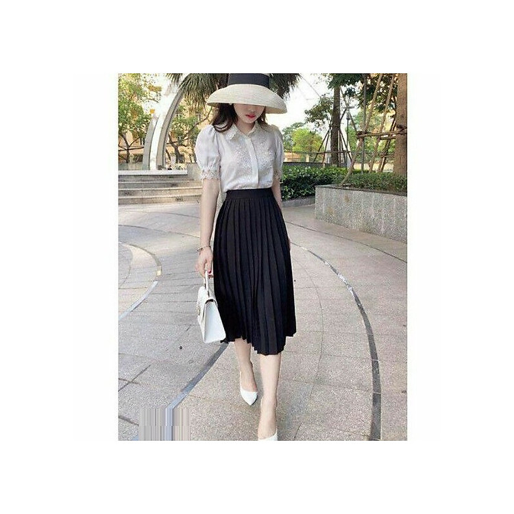 CHÂN VÁY XẾP LY MIDI DẬP LY DÁNG DÀI CỰC ĐEP Ạ