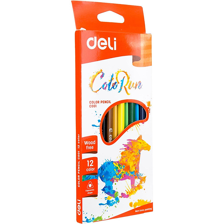 Bút Chì Màu Deli EC00100 - 12 Màu