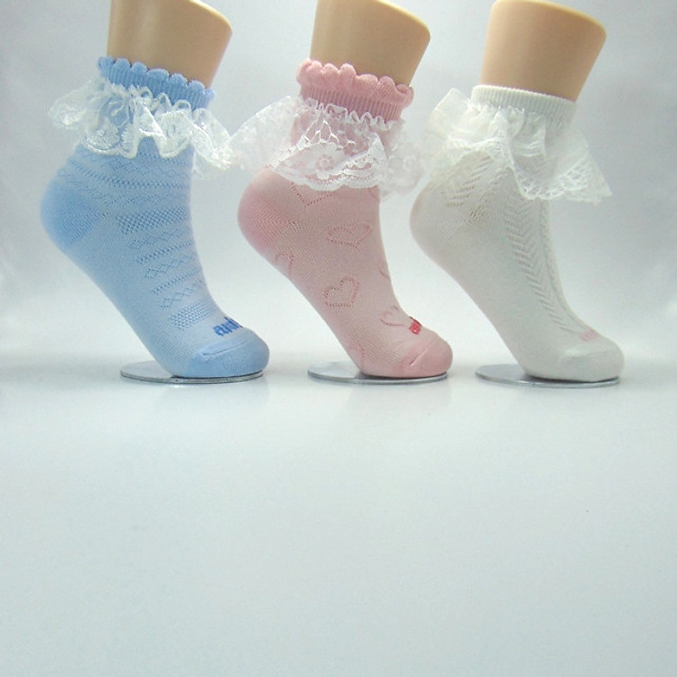 Combo 3 Đôi Vớ Ren Amigo- Anh Minh Cho Bé Gái Trên 3 Tuổi