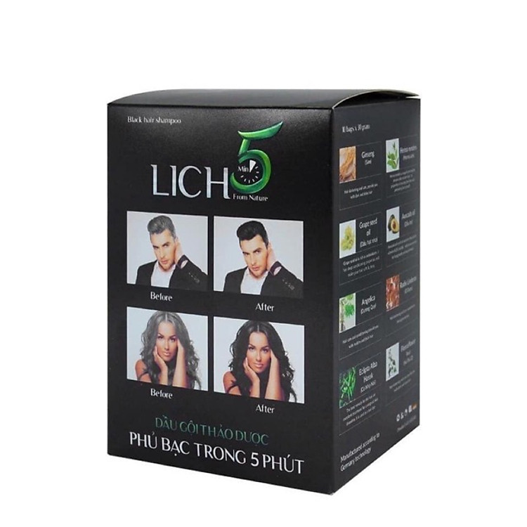 Dầu gội đen tóc Lich5