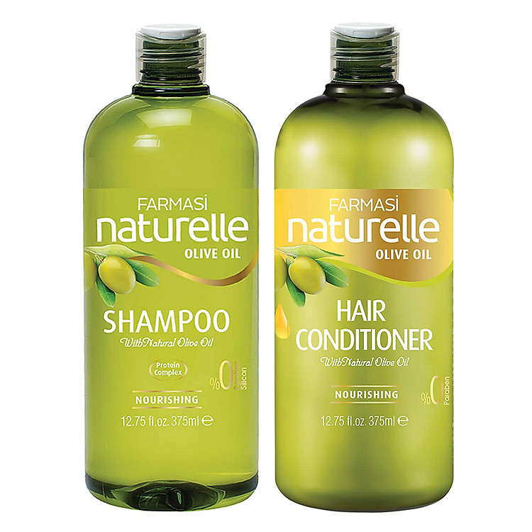 Combo 2 sản phẩm dầu gội và xả chiết xuất Olive Farmasi 375ml/chai