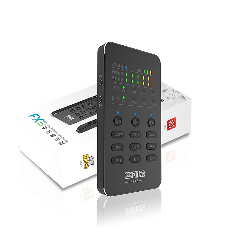 Sound Card XOX FX3 Mobile Bluetooth Thu Âm Live Stream - Hàng Nhập Khẩu