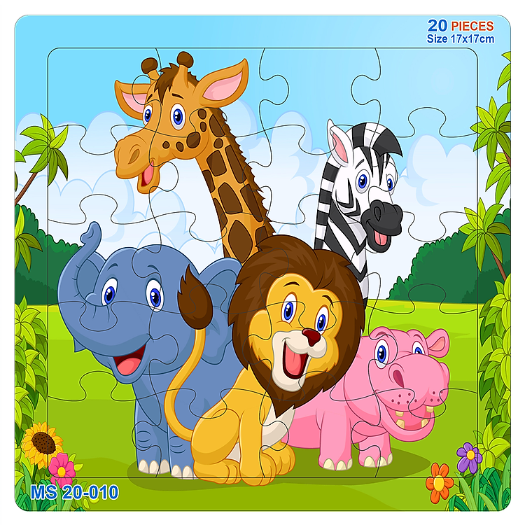 Combo 05 bộ tranh xếp hình động vật Chính hãng Giá rẻ - Hình ảnh 5