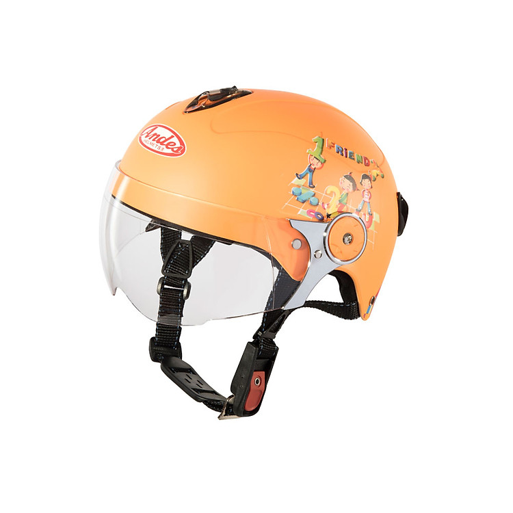 Mũ Bảo Hiểm Andes Trẻ Em Có Kính - 3S108SK Tem Nhám S95