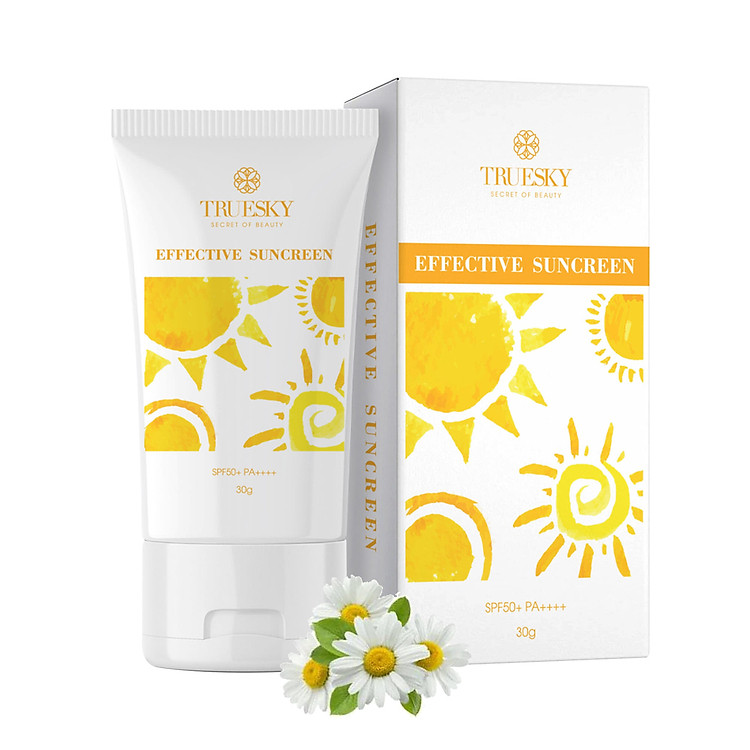 Kem chống nắng chiết xuất nhân sâm Truesky Effective Suncreen 30ml SPF 50+ PA+++