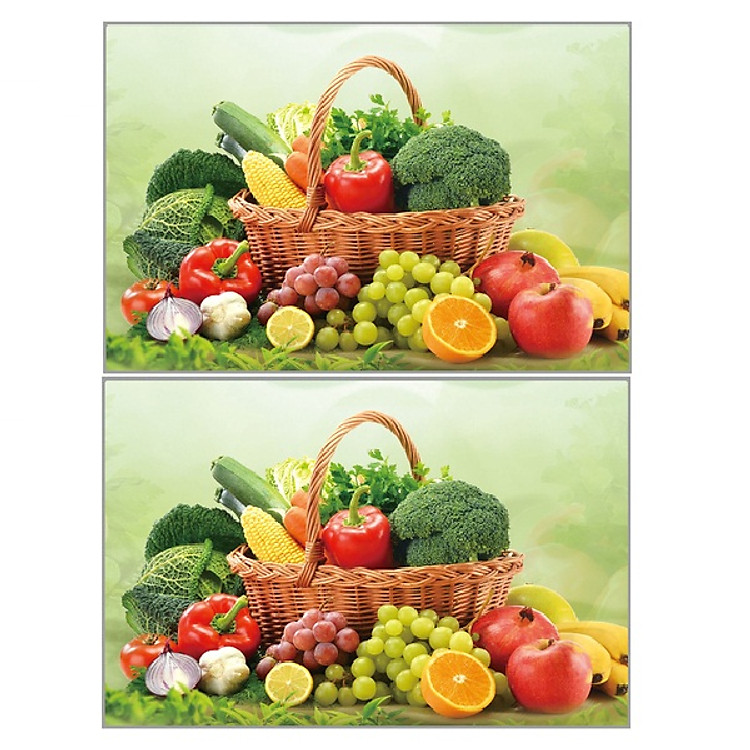 Bộ 02 miếng dán nhà bếp cách nhiệt cỡ lớn hình hoa quả