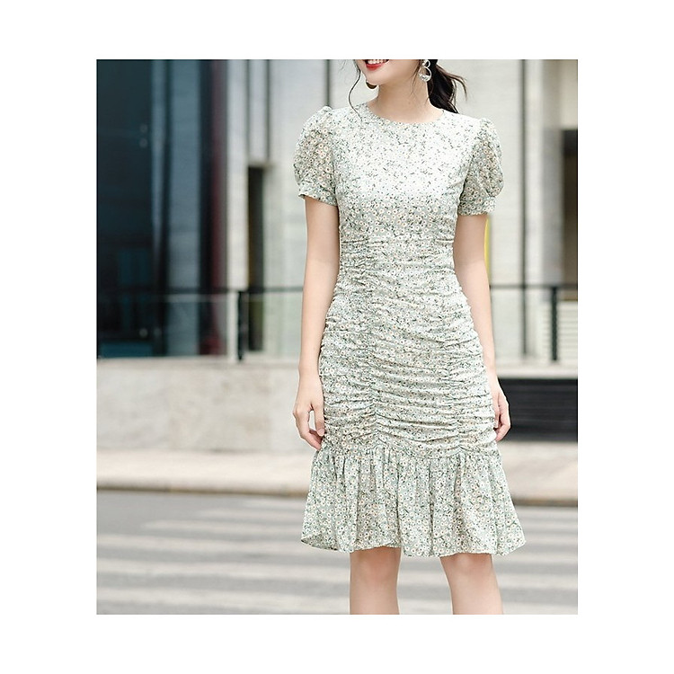 Đầm Hoa Đuôi Cá Phong Cách Nhẹ Nhàng - NT8165