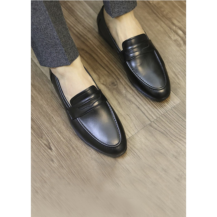 Giày Lười Nam Da Bò Cao Cấp D006