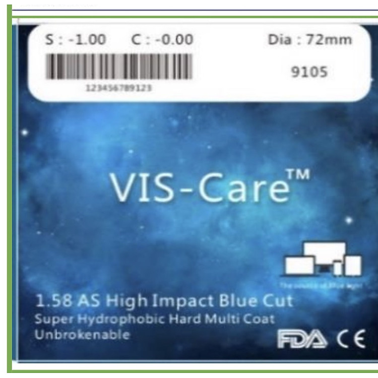 Tròng kính viscare 1.58 cận/viễn/loạn chống ánh sáng xanh mắt kính OURESS