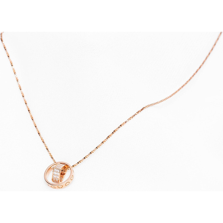 Dây chuyền vàng hồng liền mặt DOJI 14K 0819CP-LAL072