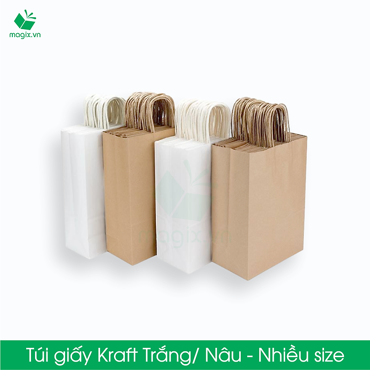Túi Giấy Kraft Nhật (25 chiếc) – Nâu 35x25x12 cm