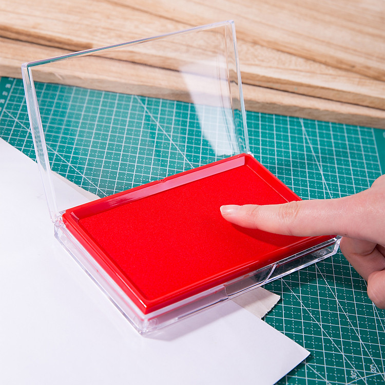 Khay Mực Dấu Deli E9864 (138x88x26 mm, Đỏ) - Ảnh 2